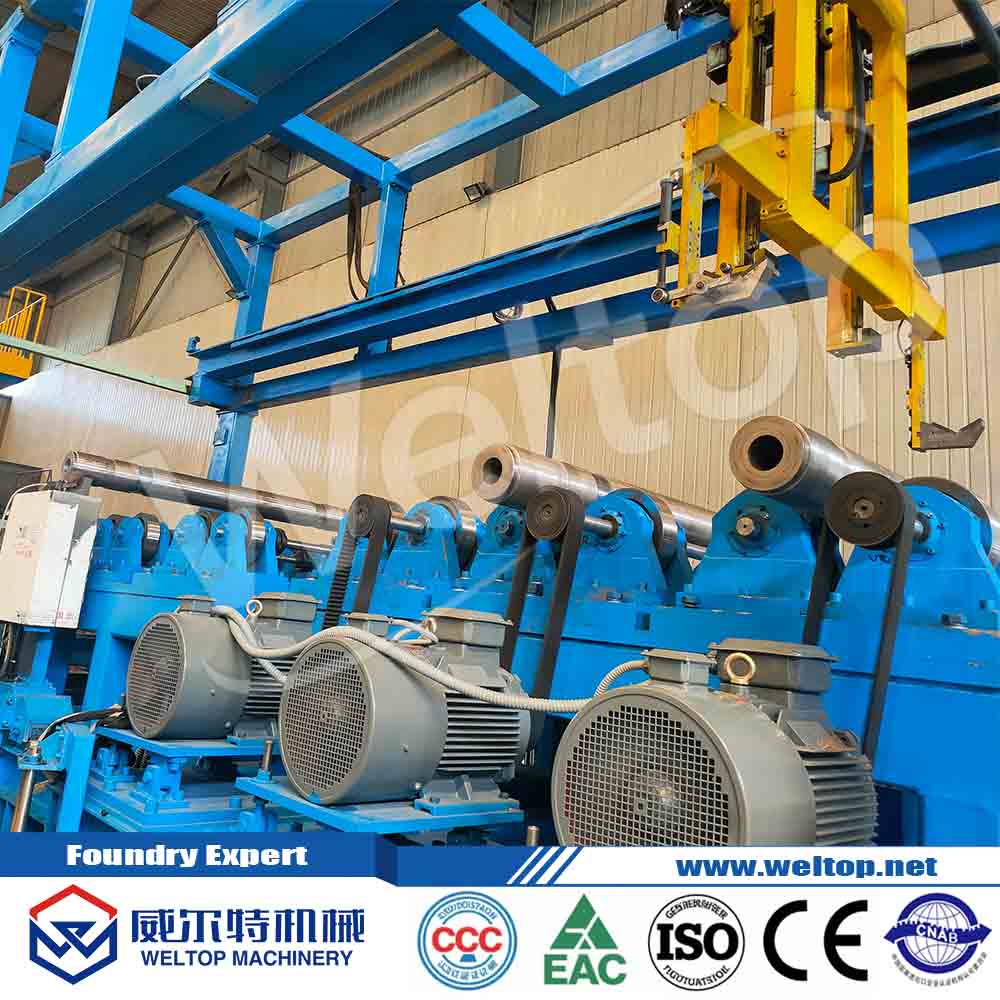 The Seven-station Cylinder Liner Centrifugal Casting Production Line