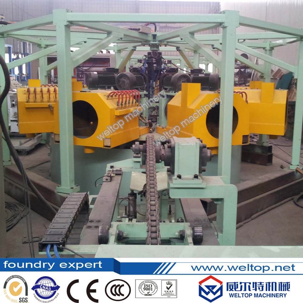 Eight-Station Cylinder Sleeve Centrifugal Casting Machine