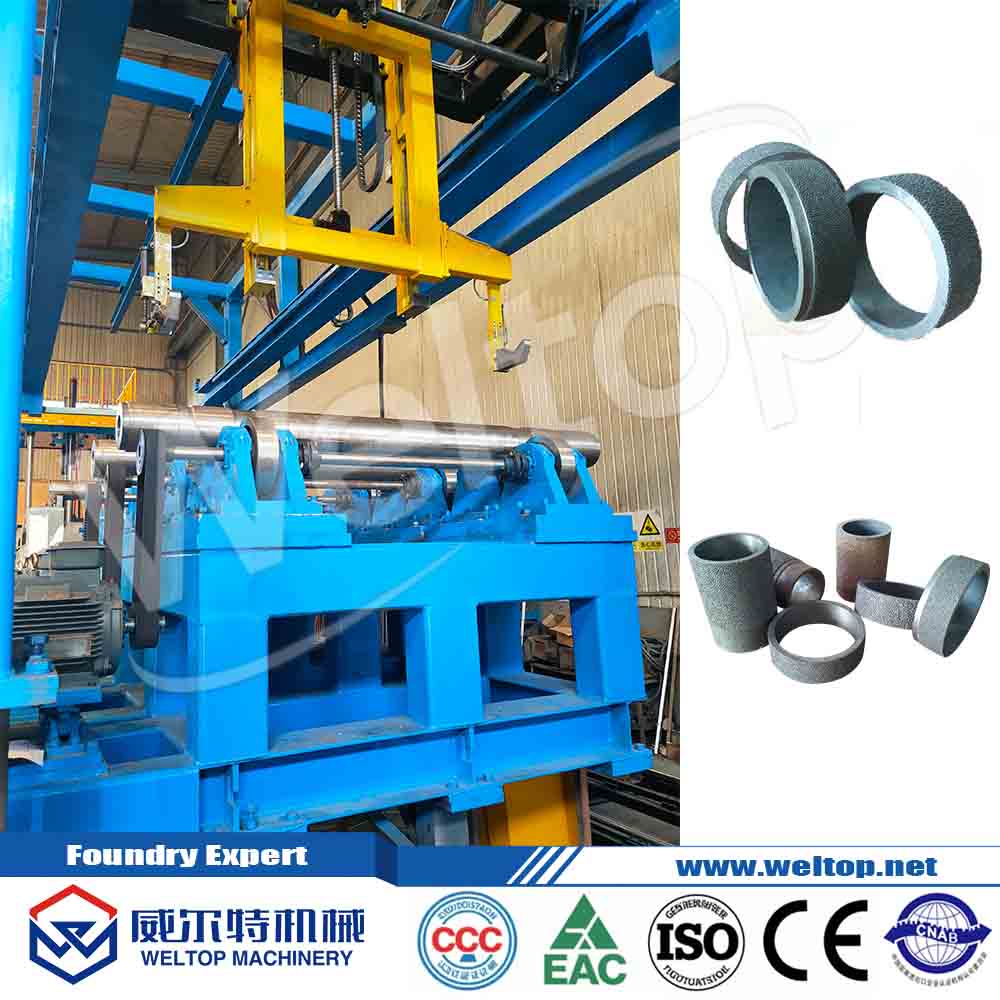 The Seven-station Cylinder Liner Centrifugal Casting Production Line