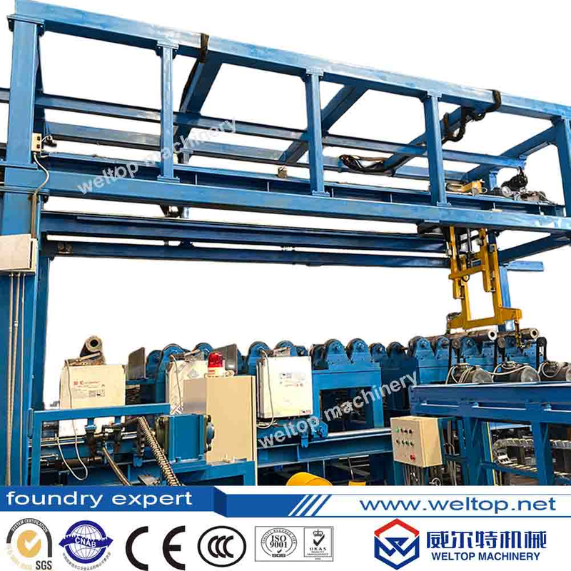 The Seven-station Cylinder Liner Centrifugal Casting Production Line