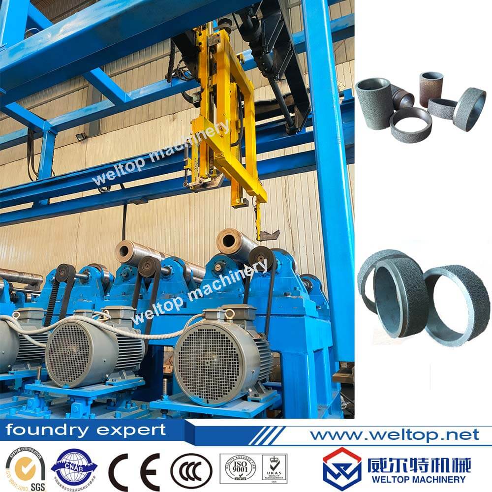 The Seven-station Cylinder Liner Centrifugal Casting Production Line