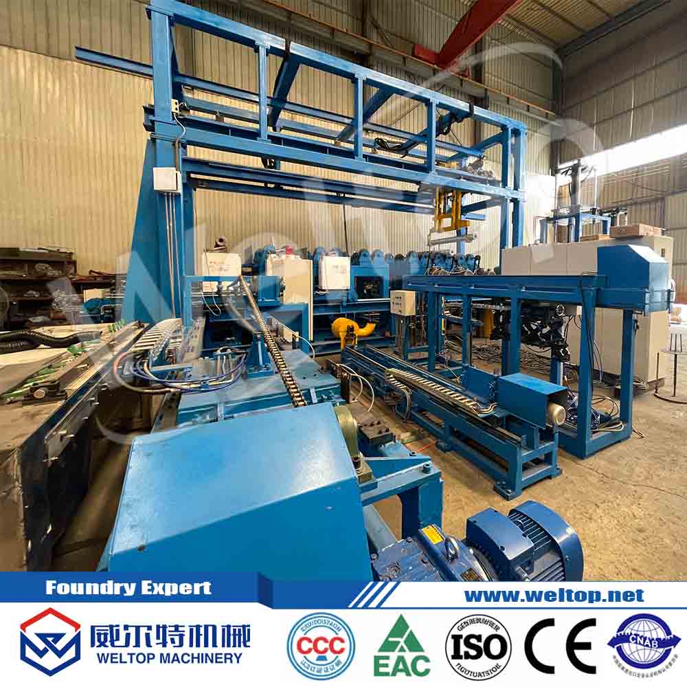 The Seven-station Cylinder Liner Centrifugal Casting Production Line